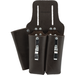 2-Pocket Oil-Tanned Leather Tool Holder
